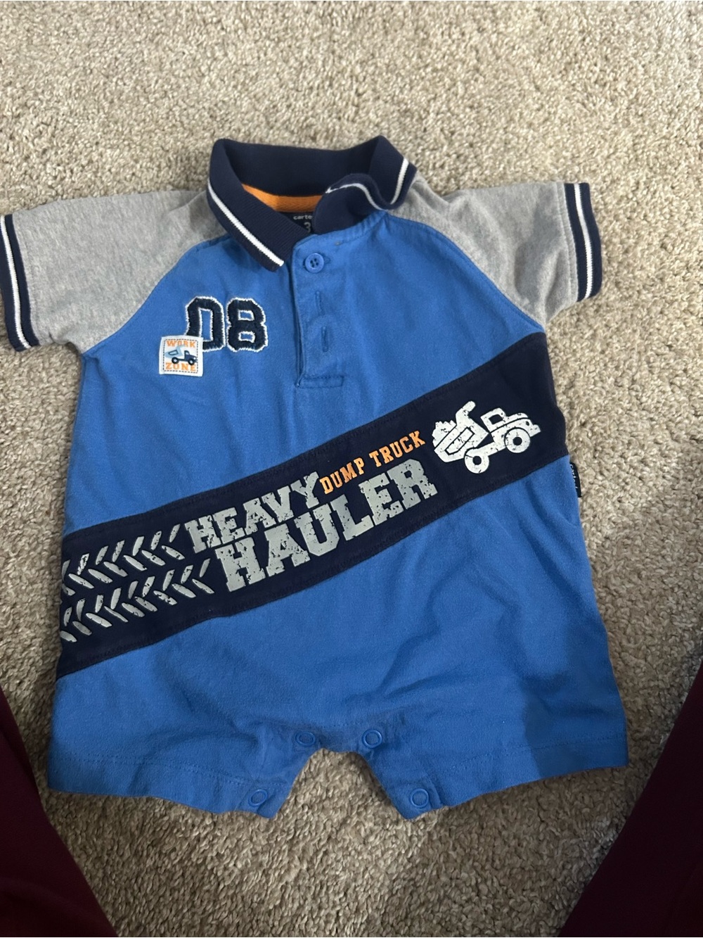 Carter's 3 Month "Heavy Hauler" Dump Truck Romper